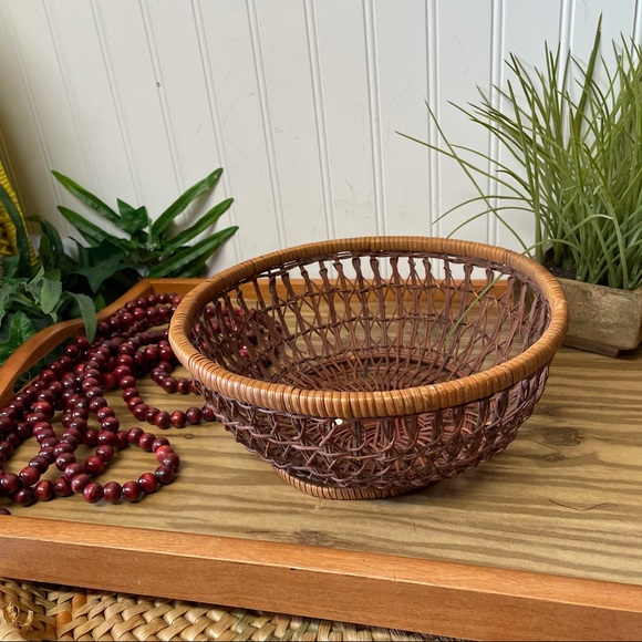 Vintage Boho Weave Wall Basket